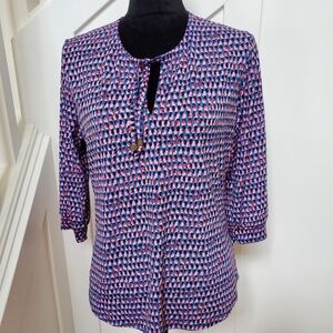 Multicolor Patterned Long Sleeve Top